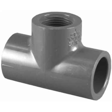 Charlotte Pipe And Foundry PVC 08401 1200HA .75 in. Schedule 80 Slip x Slip x Female Pipe Thread Tee 112457